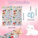 Ptwola Self-Adhesive Cat Grooming Swaddle Wrap