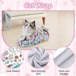 Ptwola Self-Adhesive Cat Grooming Swaddle Wrap