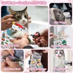 Ptwola Self-Adhesive Cat Grooming Swaddle Wrap