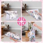 Ptwola Self-Adhesive Cat Grooming Swaddle Wrap