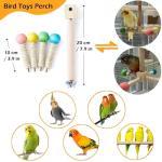 Interactive Wooden Bird Perch and Exercise Toy