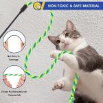 Simarro 3-Pack Colorful Cat Feather Wand Toys