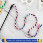 Simarro 3-Pack Colorful Cat Feather Wand Toys