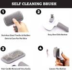 Self-Cleaning Slicker Brush for Dogs and Cats