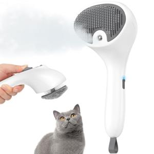 Euqvunn Rechargeable Steam Grooming Brush for Pets