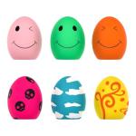 6-Pack Squeaky Rubber Egg Balls for Dogs