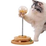 Interactive 2-Layer Cat Food Toy with Ball Track