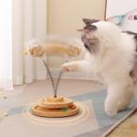 Interactive 2-Layer Cat Food Toy with Ball Track