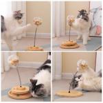 Interactive 2-Layer Cat Food Toy with Ball Track
