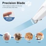 Upgraded LED Pet Paw Trimmer, Rechargeable and Waterproof