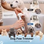 Upgraded LED Pet Paw Trimmer, Rechargeable and Waterproof