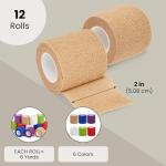 12 Pack Self-Adhesive Bandages for Pets