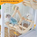 Interactive Bird Perch Toy with Exercise Wheel