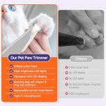 Dog Paw Trimmer with LED Light for Grooming
