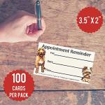 Pet Grooming Appointment Reminder Cards - 100 Pack