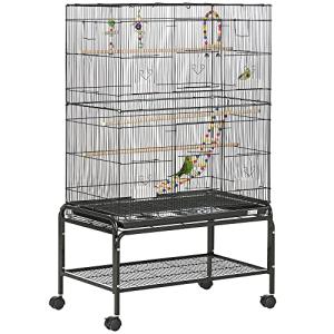 PawHut Large Bird Cage with Stand and Toys