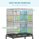 PawHut Large Bird Cage with Stand and Toys