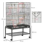 PawHut Large Bird Cage with Stand and Toys