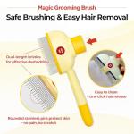 JAYU Magic Cat Grooming Brush with Self-Cleaning