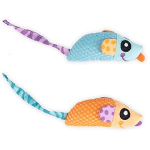 Catnip Chew Mice Dental Toy Set - 2 Pack