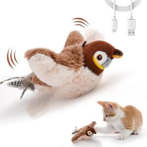 LIFLIX Rechargeable Chirping Bird Cat Toy