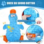 RAYITO Blue Duck Squeaky Dog Toy