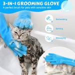 Silicone Dog & Cat Grooming Washing Gloves