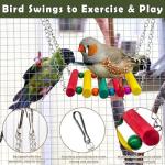 Colorful 3 Pack Bird Toys for Budgies and Cockatiels