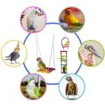 Colorful 3 Pack Bird Toys for Budgies and Cockatiels
