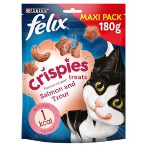Felix Crispies Salmon and Trout Cat Snack 180g