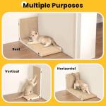 L-Shaped Cardboard Cat Scratching Board with Stickers