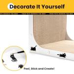 L-Shaped Cardboard Cat Scratching Board with Stickers