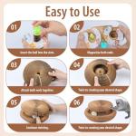 Foldable Accordion Cat Scratcher with Ball Toy