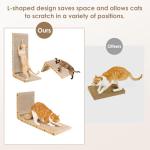 EHEYCIGA L Shape Cat Scratcher with Ball