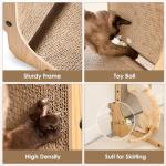 EHEYCIGA L Shape Cat Scratcher with Ball