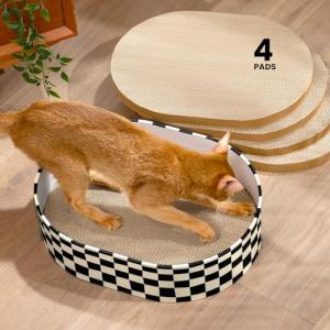 Conlun Cat Scratcher Box with Reversible Scratch Pad