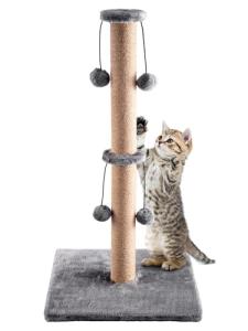 Foldable 74cm Cat Scratching Post with Toys