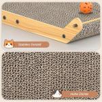 L-Shaped Cat Scratcher with Ball Toy 68cm