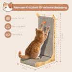 L-Shaped Cat Scratcher with Ball Toy 68cm
