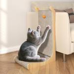 L-Shaped Cat Scratcher with Ball Toy 68cm