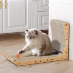 L-Shaped Cat Scratcher with Ball Toy 68cm