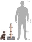 Foldable 74cm Cat Scratching Post with Toys