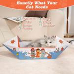 Dookron Extra Long Cat Scratcher Boat and Pads
