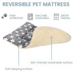 Grey Machine Washable Dog and Pet Bed Mat