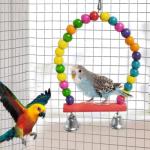 Colorful Wooden Parrot Swing Set - 2 Pack