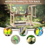 Wooden Bird Play Stand with Ladder and Swing