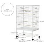 Large Bird Cage with Stand and Storage
