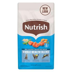 Nutrish Salmon & Brown Rice Cat Food, 6 lb