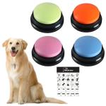 Recordable Dog Buttons with Stickers - 4 Pack