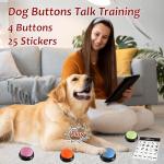 Recordable Dog Buttons with Stickers - 4 Pack